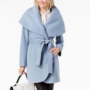 powder blue wrap coat